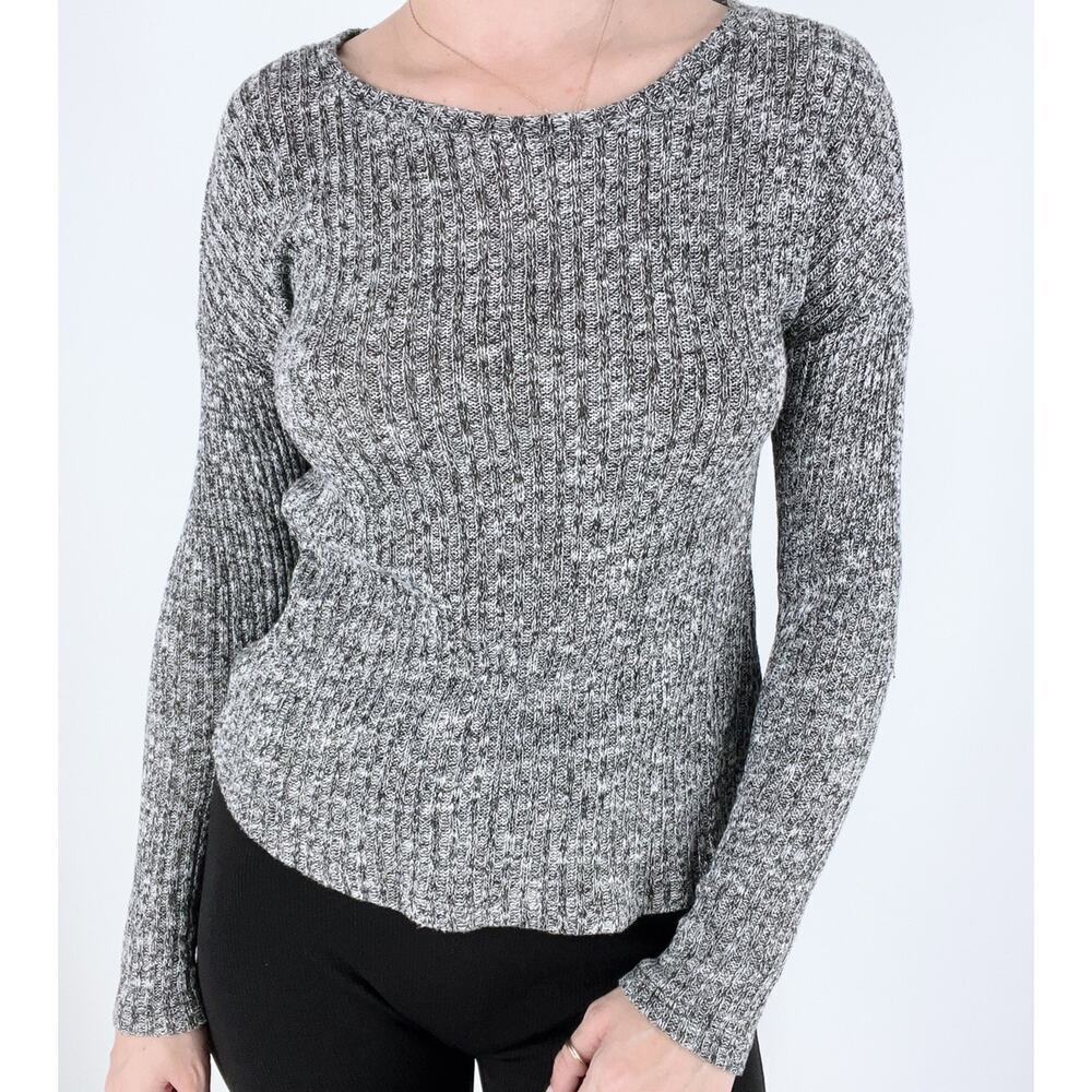 LA Hearts Heathered Open Back Long Sleeve Sweater Size Small